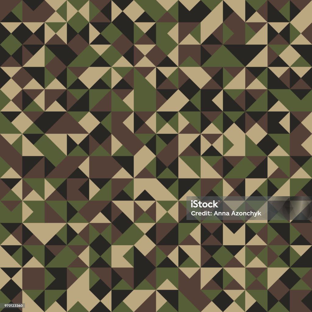 Triangular Shaped Camouflage Seamless Pattern. Abstract Vector Background Triangular Shaped Camouflage Seamless Pattern. Abstract Vector Background. Camouflage Clothing stock vector