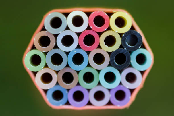 istock Cross section of a empty conduit for fiber optic cable 970133590