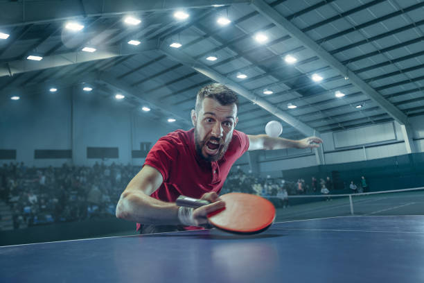 istock The table tennis player serving 970148920