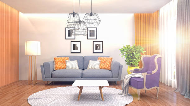 istock Interior living room. 3d illustration 970151458