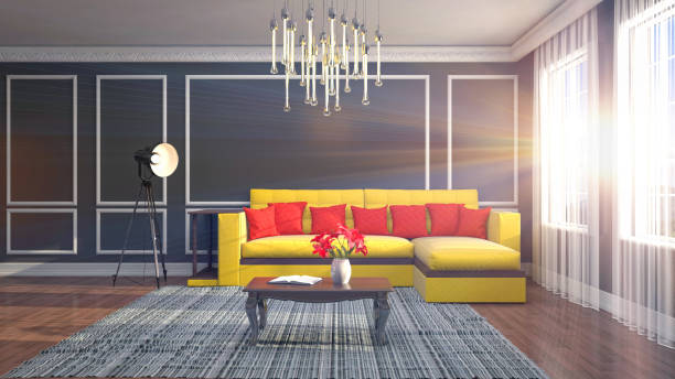 istock Interior living room. 3d illustration 970152402