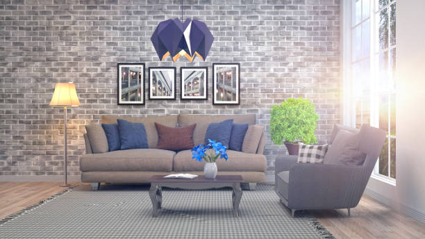 istock Interior living room. 3d illustration 970152508