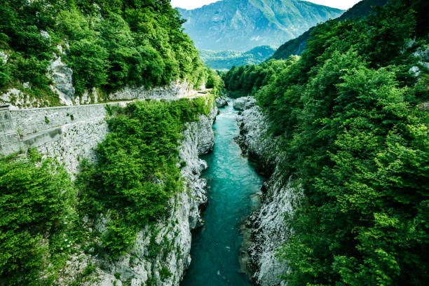 istock Beautiful water in Soca river,Slovenia 970153072