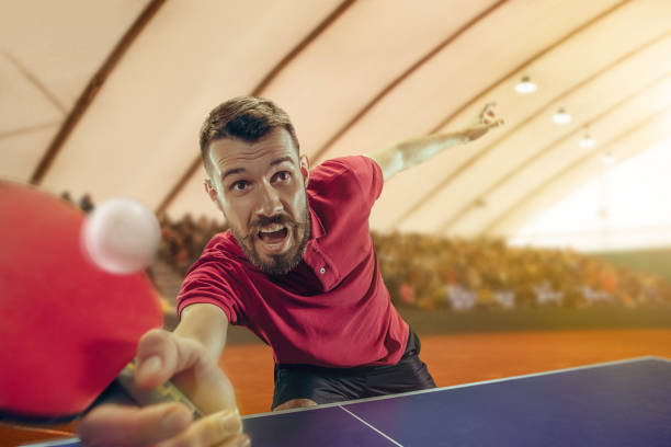 istock The table tennis player serving 970153200