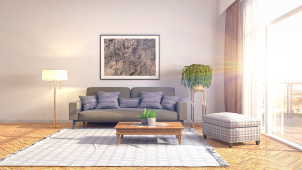 istock Interior living room. 3d illustration 970153288