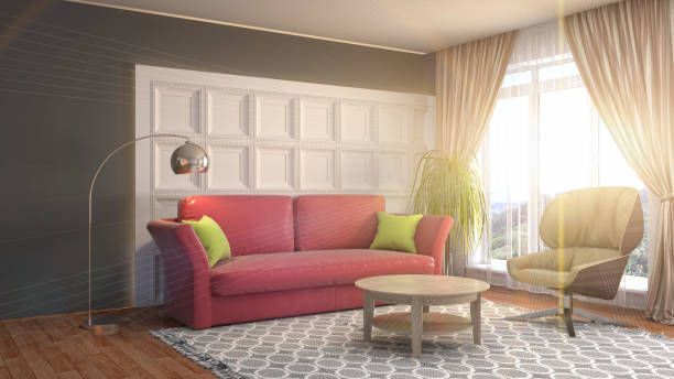 istock Interior living room. 3d illustration 970153362