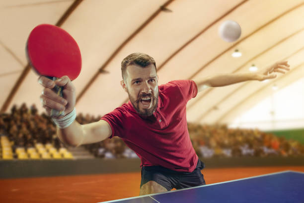 istock The table tennis player serving 970153458