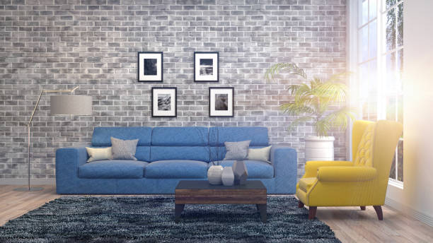 istock Interior living room. 3d illustration 970155814