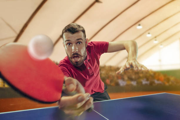 istock The table tennis player serving 970156050
