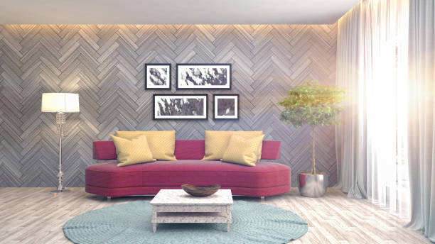 istock Interior living room. 3d illustration 970156052