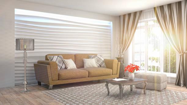 istock Interior living room. 3d illustration 970156126
