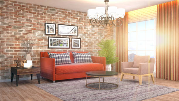 istock Interior living room. 3d illustration 970156266