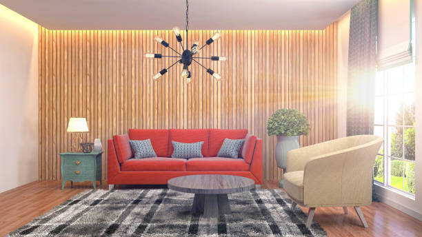 istock Interior living room. 3d illustration 970156818