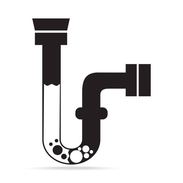 ilustrações, clipart, desenhos animados e ícones de tubo obstruído icon ilustração vetorial de sinal - valve water pipe leaking faucet