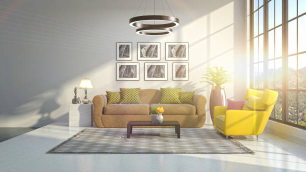istock Interior living room. 3d illustration 970157772