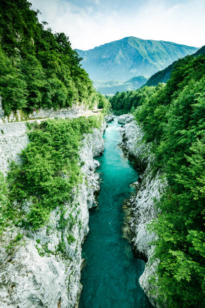 istock Emerald and blue waters of Soca river, Slovenia 970158034