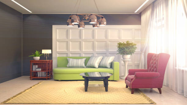 istock Interior living room. 3d illustration 970163006