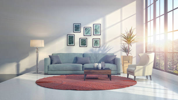 istock Interior living room. 3d illustration 970165856