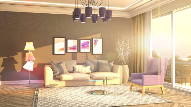 istock Interior living room. 3d illustration 970167244