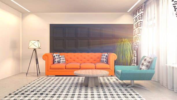 istock Interior living room. 3d illustration 970167380