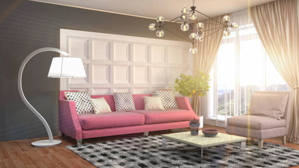 istock Interior living room. 3d illustration 970167462