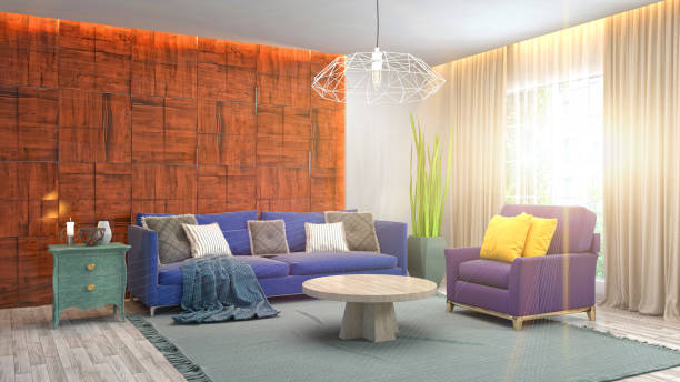 istock Interior living room. 3d illustration 970167492