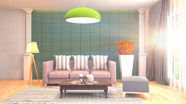 istock Interior living room. 3d illustration 970167650