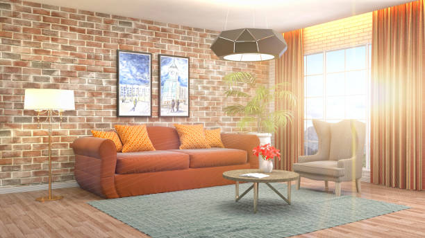 istock Interior living room. 3d illustration 970167704