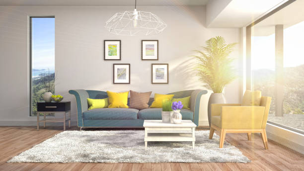 istock Interior living room. 3d illustration 970167738