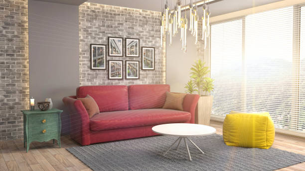 istock Interior living room. 3d illustration 970170320