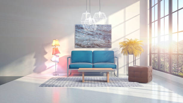 istock Interior living room. 3d illustration 970170662