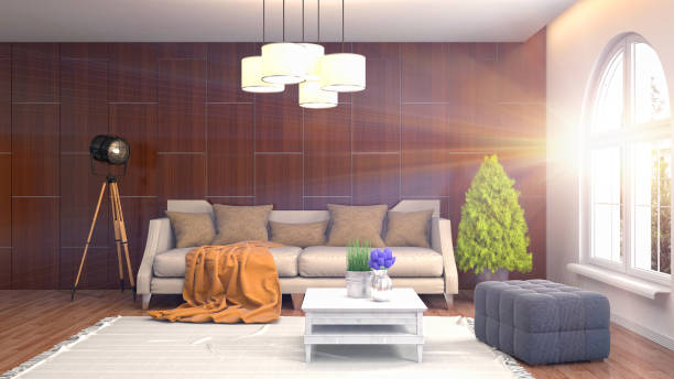 istock Interior living room. 3d illustration 970170990