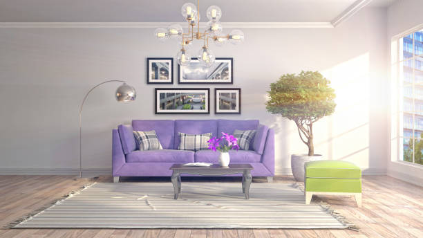 istock Interior living room. 3d illustration 970171228