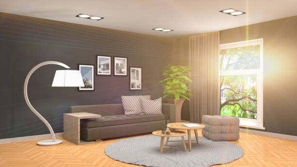 istock Interior living room. 3d illustration 970174920