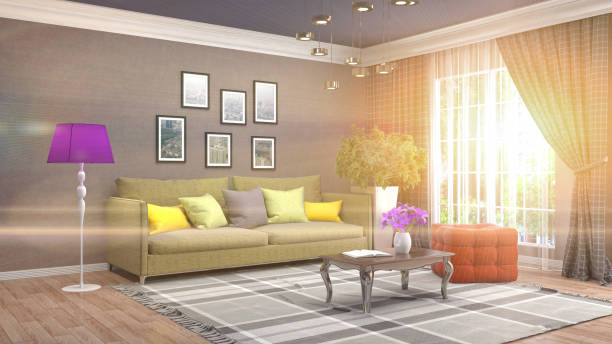 istock Interior living room. 3d illustration 970174958