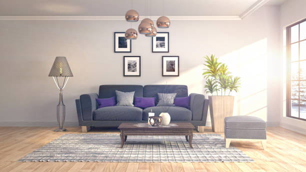 istock Interior living room. 3d illustration 970175154