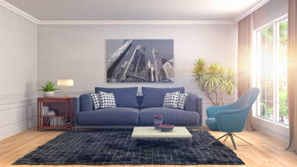 istock Interior living room. 3d illustration 970175624