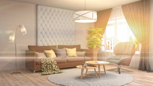 istock Interior living room. 3d illustration 970176050