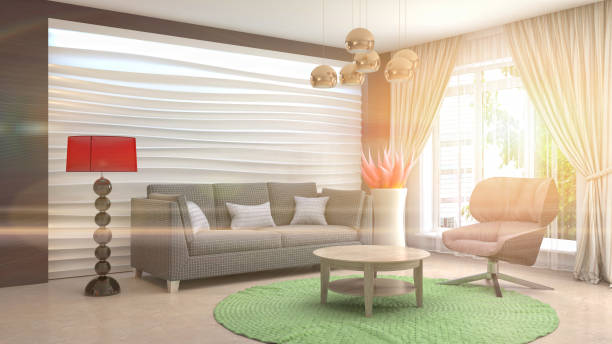 istock Interior living room. 3d illustration 970176662