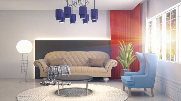 istock Interior living room. 3d illustration 970176678
