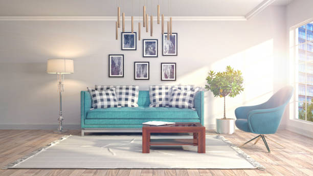 istock Interior living room. 3d illustration 970176766