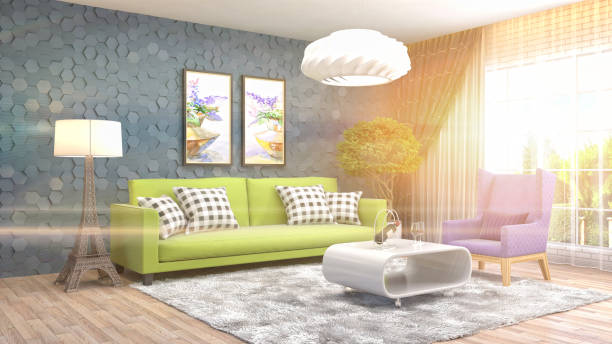 istock Interior living room. 3d illustration 970176918