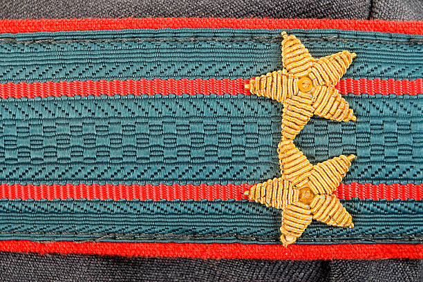 istock Shoulder strap of russian police officer 97017776