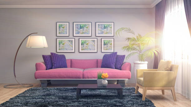 istock Interior living room. 3d illustration 970181532
