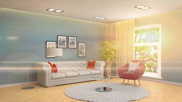 istock Interior living room. 3d illustration 970183738