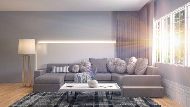 istock Interior living room. 3d illustration 970190096