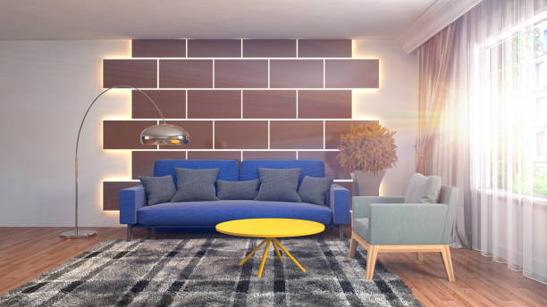 istock Interior living room. 3d illustration 970190170