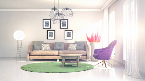 istock Interior living room. 3d illustration 970192370