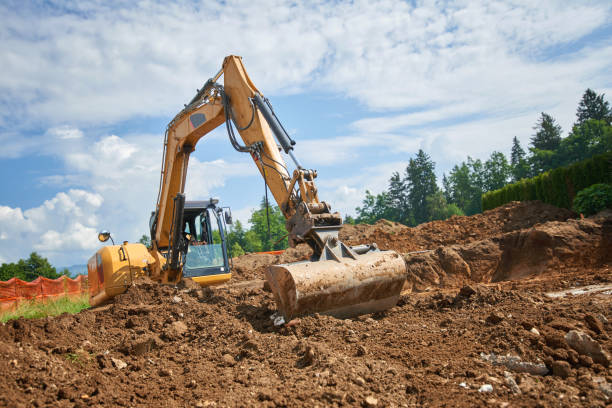 istock Bulldozer in open field operation 970192950