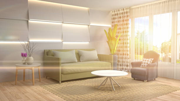 istock Interior living room. 3d illustration 970203888